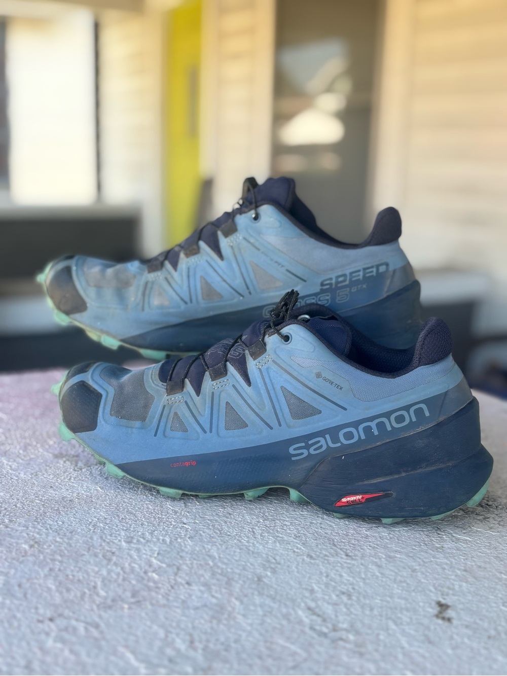 Salomon Speedcross 5 GTX Trail Running Shoes Gore-Tex. Waterproof Blue Women 7.5